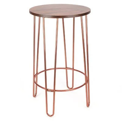 Huse Counter Height Elm Solid Wood Dining Table Union Rustic