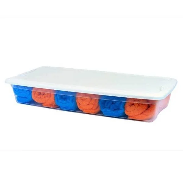 Sterilite 41 Quart Under The Bed Latching Tote Storage Box Container (18 Pack)