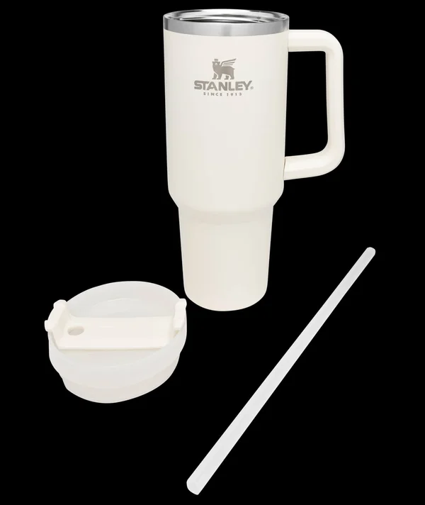 Adventure Quencher Travel Tumbler - 40 oz, Stanley Cream