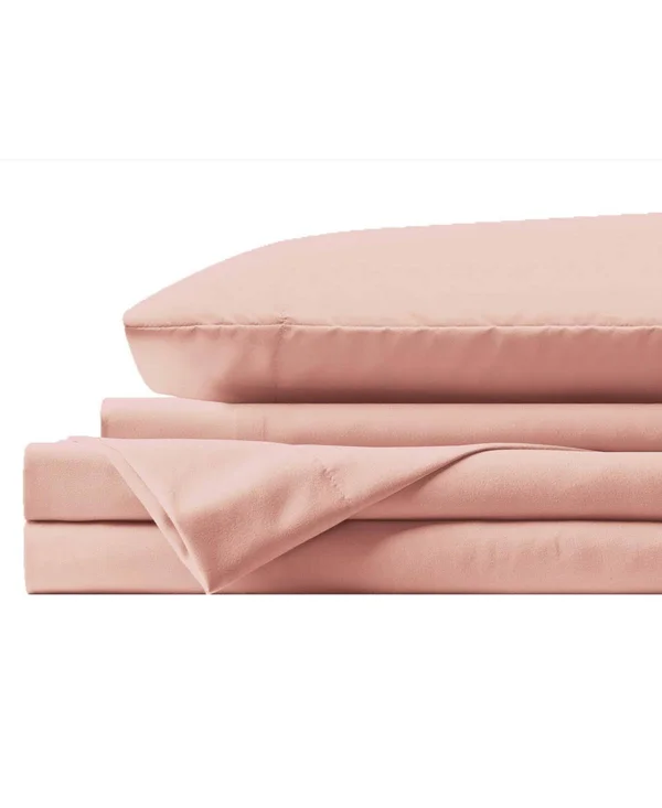 Sunham Microfiber Anti Bacterial POLYGIENE Sheet Set, One Size, Pink