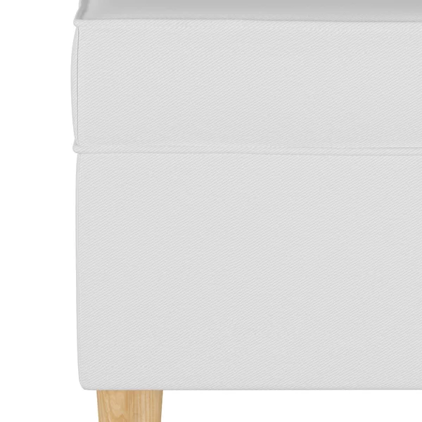 Storage Bench Twill White - Skyline Furniture