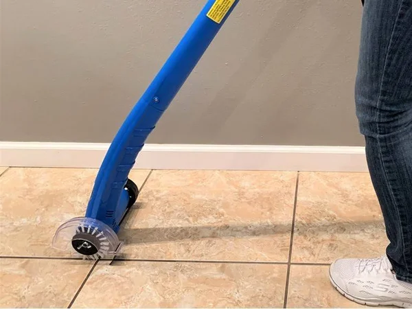 Grout Groovy Electric Stand Up Tile Grout Cleaner, Lightweight Machine Safely Cleans Grout Between Floor Tiles, Includes Brush W