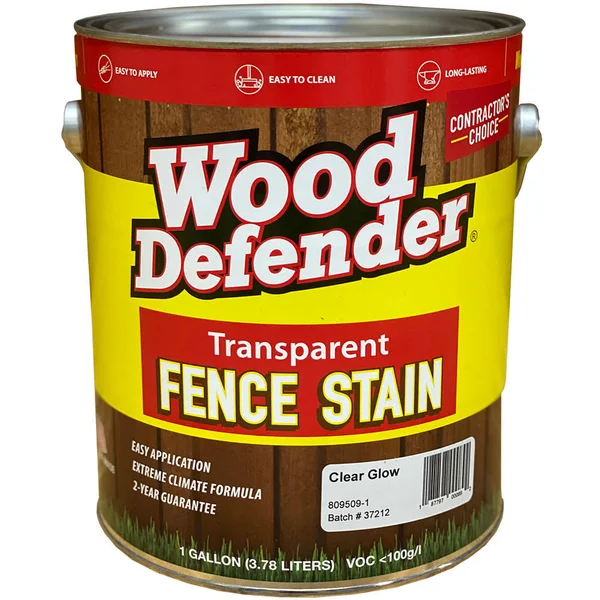 Wood Defender Transparent Fence Stain Clear Glow Gallon