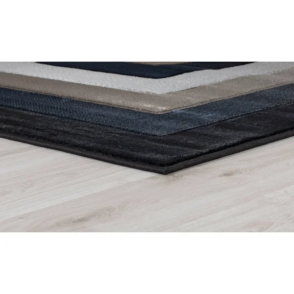 MDA Home Orelsi Burgundy/Gray Polypropylene Area Rug - 8&7x22 x 11&11x22