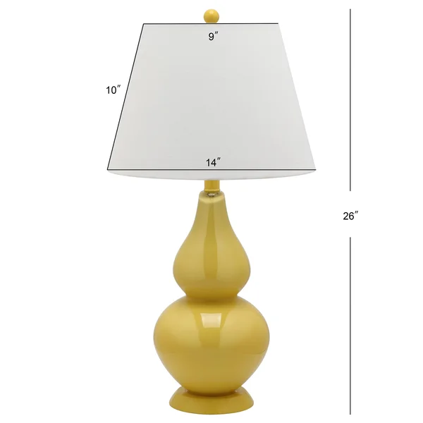 Safavieh Cybil Double Gourd Table Lamp (Set of 2) Yellow