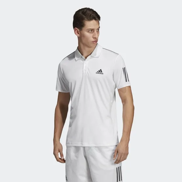 Adidas Men's Club 3 Stripes Tennis Polo, XXL, White