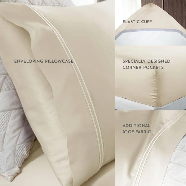 PureCare Premium Ultra Soft Bed Sheet Set Modal Long Staple Cotton - Twin XL - Dove Gray