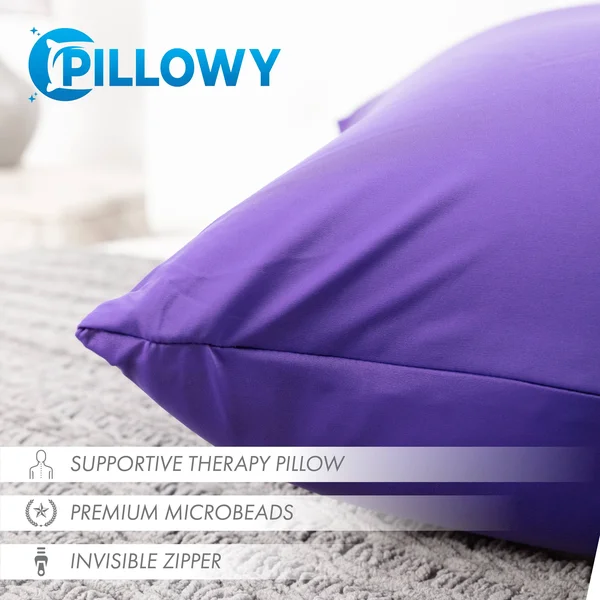 26x22 x 26x22 Throw Pillow Cozy Soft Microbead: 1 PC - Dark Lavendar