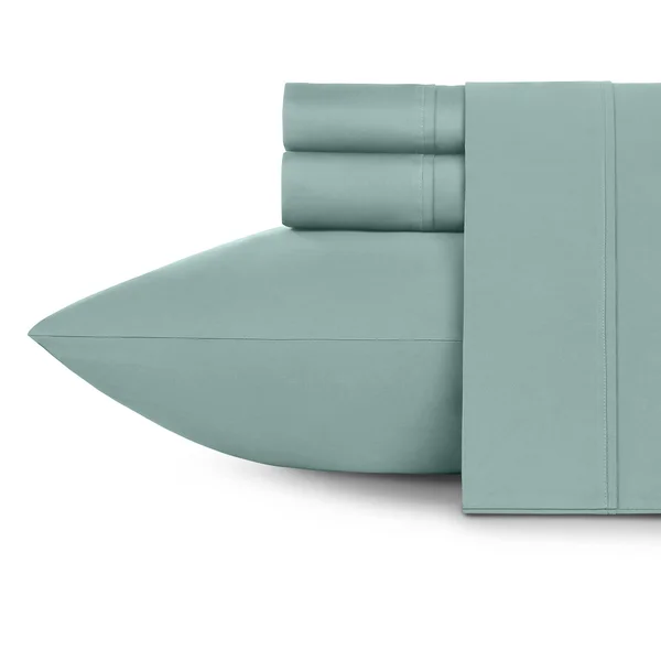 Everyday Soft Sateen Solid Sheet Set California King - Sage Green, Sheet Set - 100% Cotton - 400 Thread Count