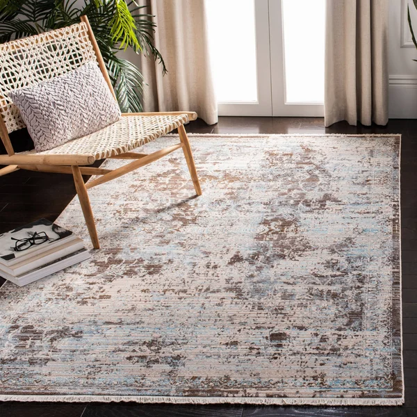 Safavieh Vintage Persian VTP417T 5&0x22 x 7&6x22 Brown, Light Blue Area Rug