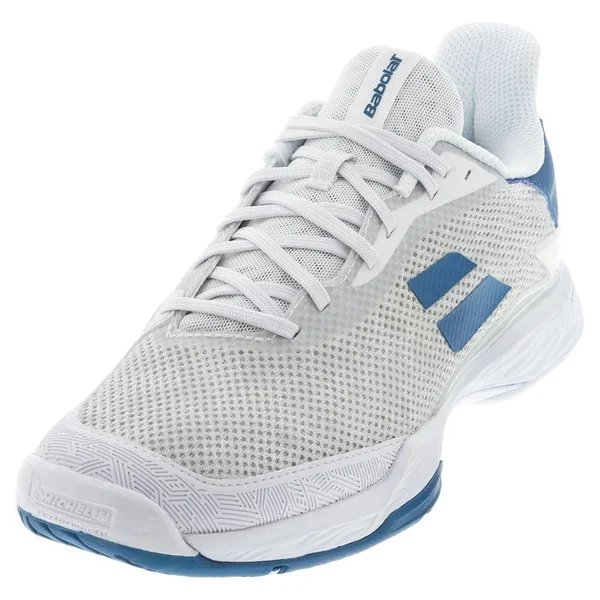 Babolat Men's Jet Tere Tennis Shoes White and Blue - White, 11