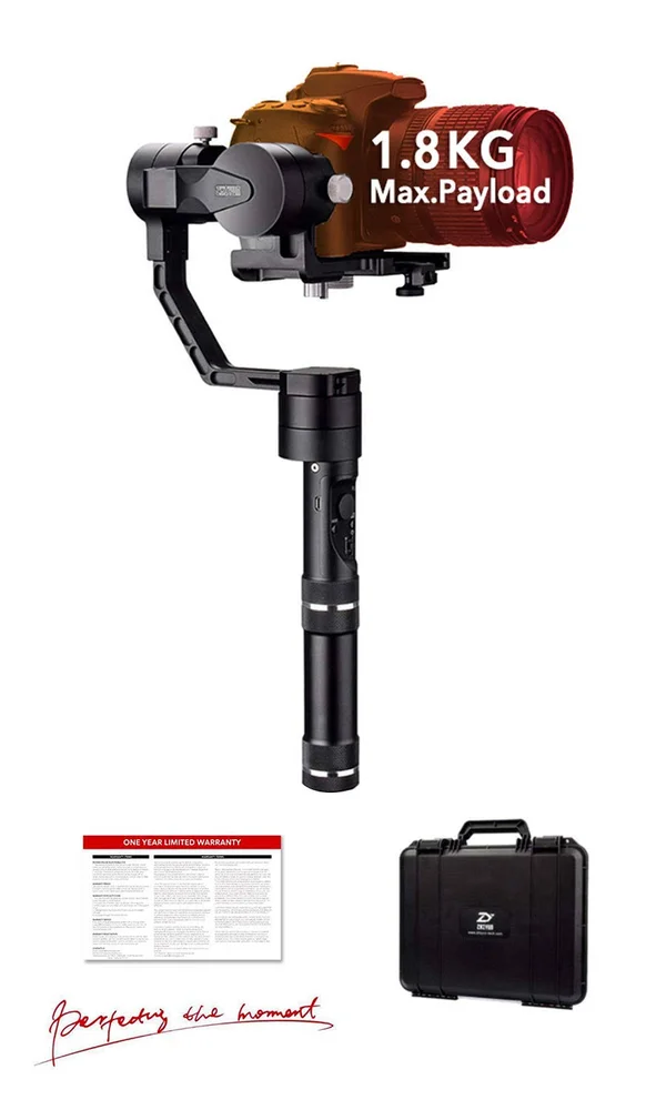 Zhiyun Crane (V2) 3-Axis Handheld Gimbal Stabilizer for Mirrorless Camera and Dslr Up to 3.96lb - I. E. Canon M, Nikon J, Sony A7