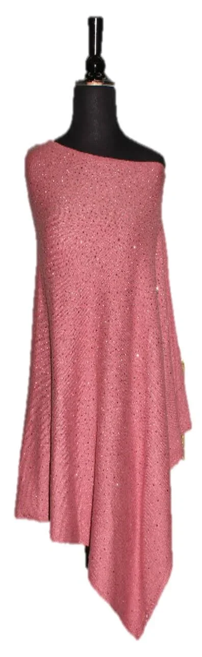 La Fiorentina Berry Embellished Poncho