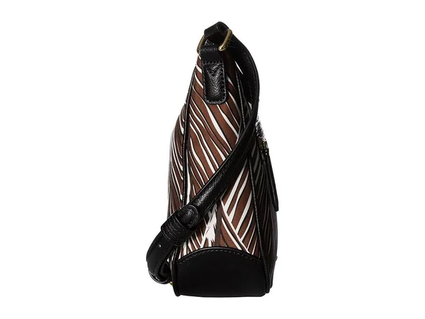 Vera Bradley Banana Leaves Brown Mini Vivian Crossbody