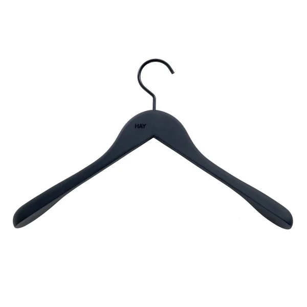 Hay Soft Coat Hanger - Set of 4 - Black, Wide