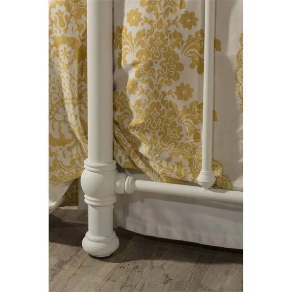 Hillsdale Furniture 1799-500 Kirkland Metal Spindle Panel Bed - Soft White, Queen
