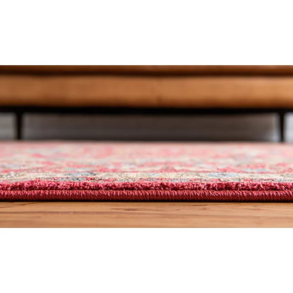 Unique Loom Edinburgh Red 10 ft Runner Area Rug
