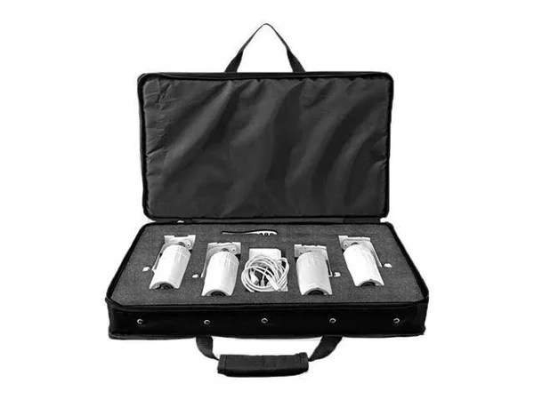 Chauvet DJ EZ Pin 4 Pack LED Spot Stage Lighting + Hurricane Pro Fog Machine, White