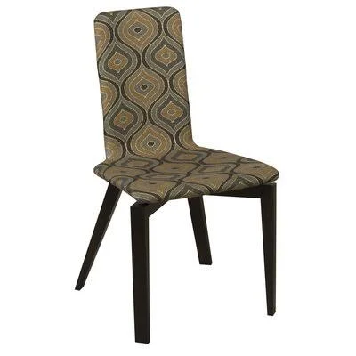 Barkingside Plyshell Maple Upholstered Dining Chair Bloomsbury Market Upholstery Color: Rain, Frame Color: Walnut