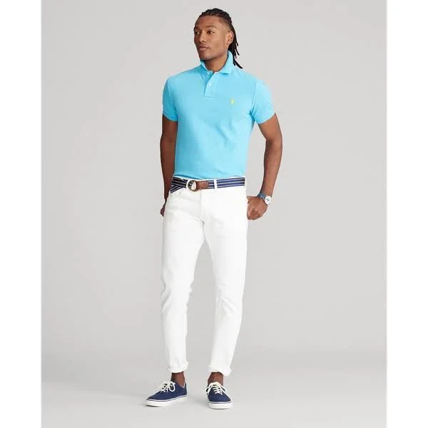 Big & Tall Polo Ralph Lauren Mesh Polo Shirt - Lindsay Blue - Size 3X, Men's