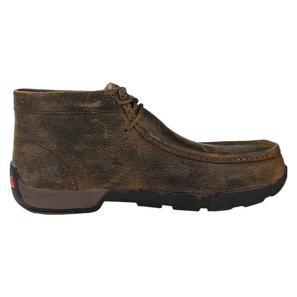 Justin Boots Men's Cappie Steel-Toe Work Shoes - Dark Brown (7)