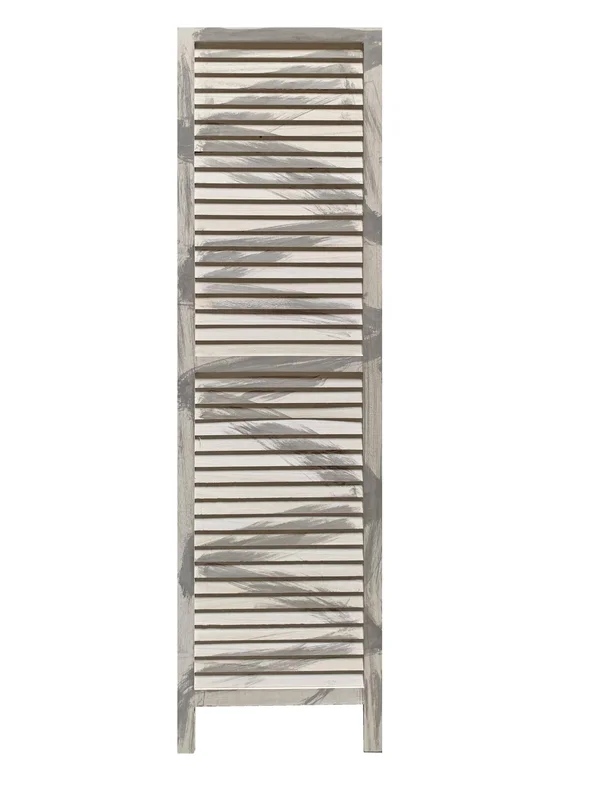 3 Panel Washed Grey Shutter Screen Room Divider (376805)