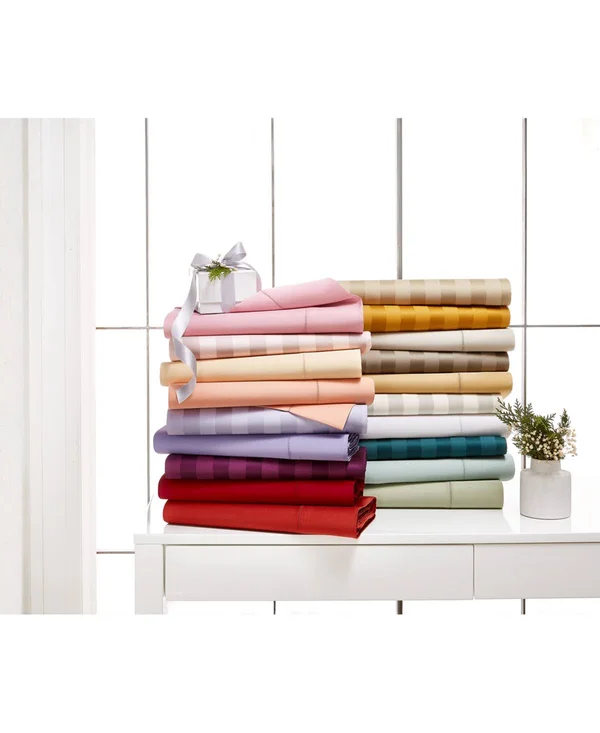 Charter Club Damask 100% Supima Cotton 550 Thread Count 4 pc. Sheet Set, California King, Created for Macy&s - Cherry Blossom (L