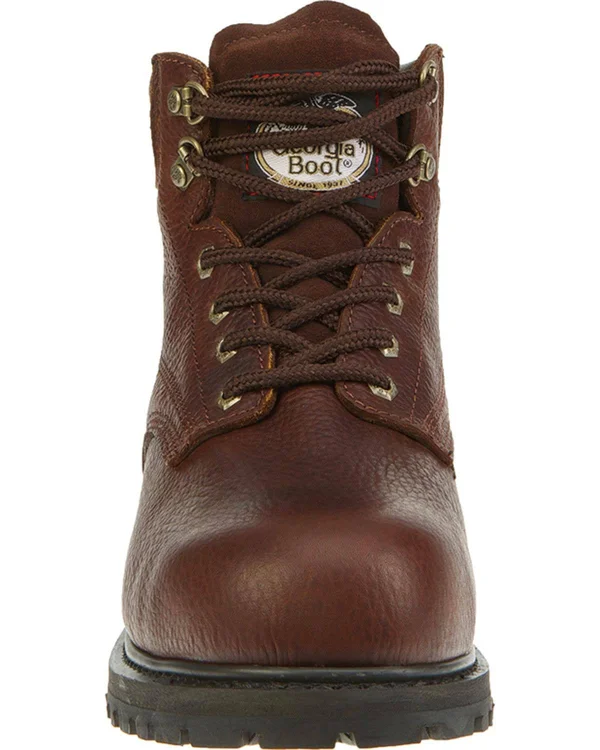 Georgia Men's Oiler Steel Toe Waterproof Work Boot Brown G6174 - 9.5 Wide