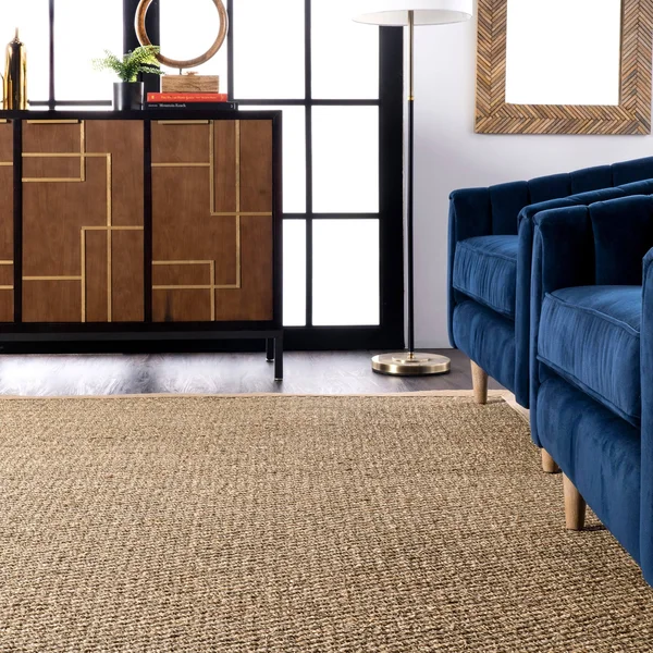 nuLOOM Elijah Seagrass Natural Runner Rug - 2& 6x22 x 6&, Brown