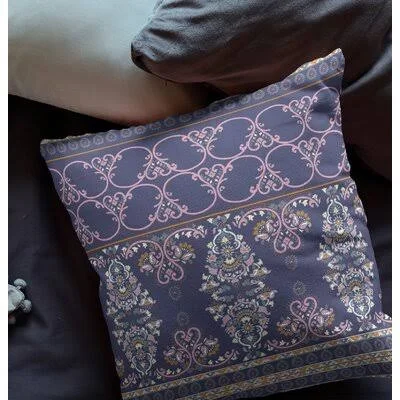 Gerton Square Pillow Cover & Insert Bungalow Rose Color: Blue/Pink - Size: 20x22 x 20