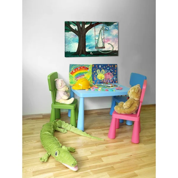 Parvez Michel 16 in. H x 24 in. W Dragon Swing by Marmont Hill Printed Canvas Wall Art, Multi-Colored