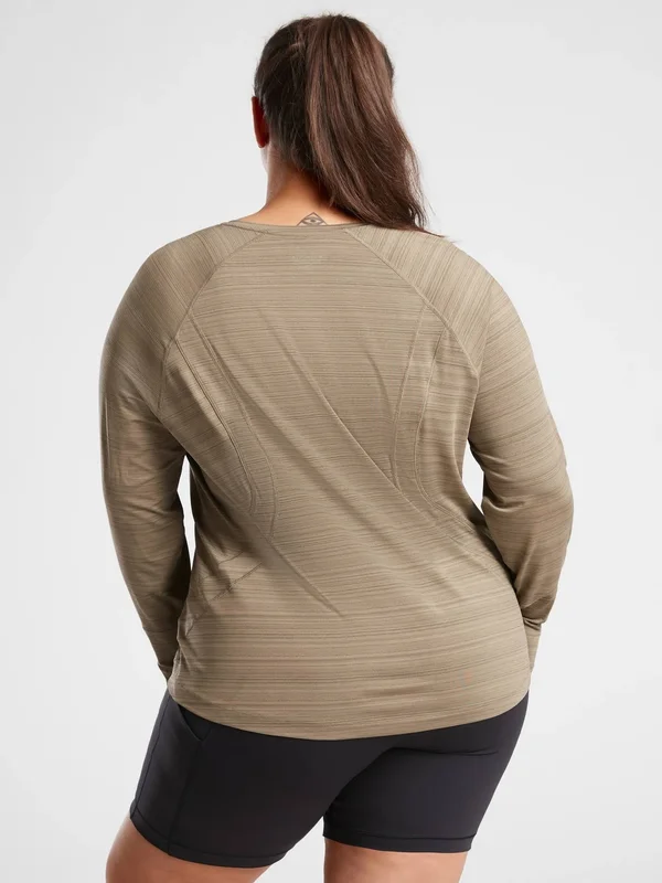 Athleta Women's Pacifica Illume UPF Fitted Top Shadow Olive Plus Size 2x