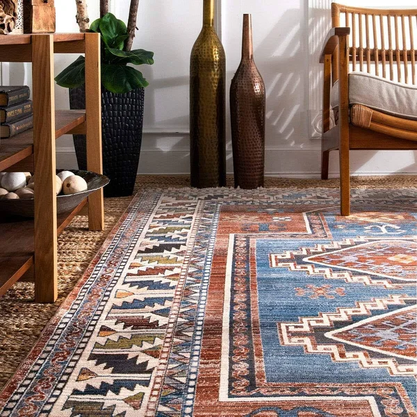 nuLOOM Artie Bohemian Navy 3 ft. x 5 ft. Area Rug, Blue