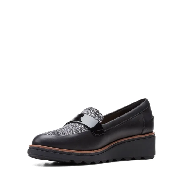 Clarks Collection Women's Sharon Gracie Loafers - Black Tweed