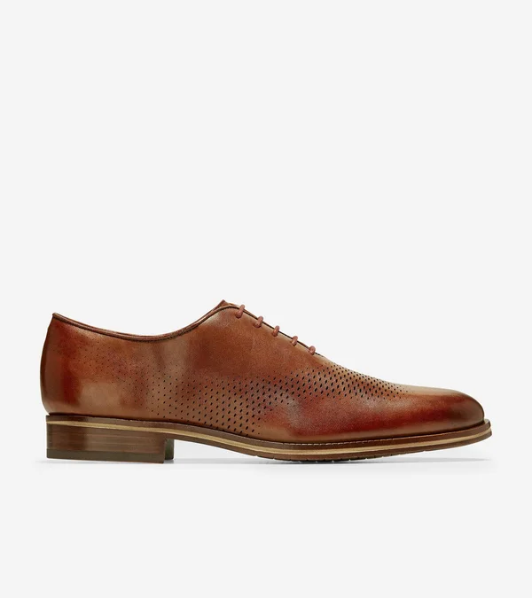 Cole Haan Washington Grand Laser Wingtip Oxford - British Tan-molten Lava 11 W