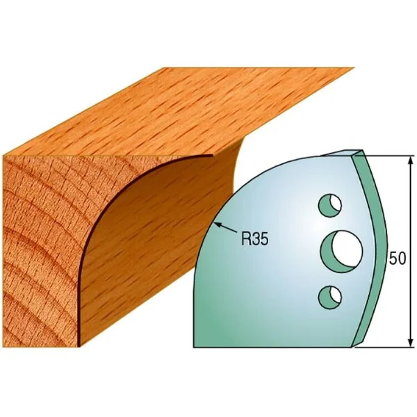CMT 690.564 Pair of Profiled Knives for Shaper Cutters, 1-31/32x22 Cutting Length, 5/32x22 Thickness
