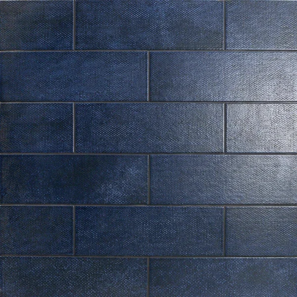 Bond Tile Turbine Blue Canvas 4x12 Ceramic Tile, Size: Box