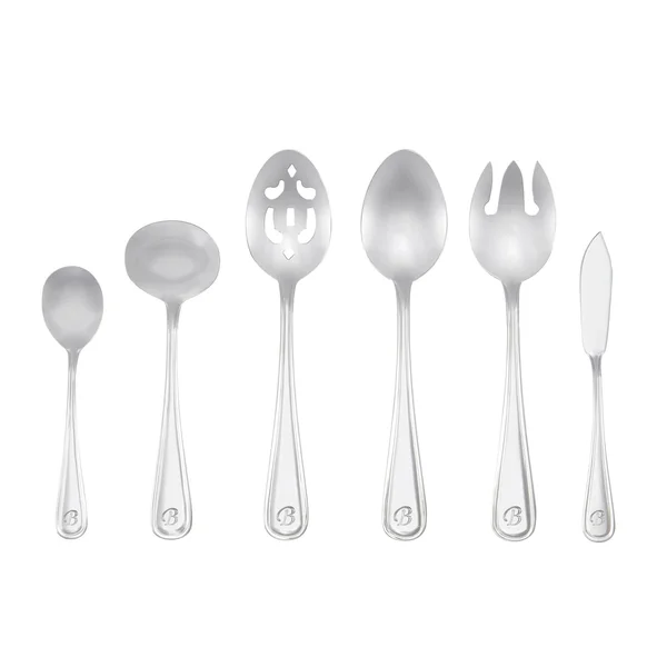 Riverridge Home 46 Piece Monogrammed Flatware Set - Marina Pattern