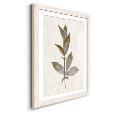 Bronze Leaf II - Picture Frame Painting Print on Paper Gracie Oaks Frame Color: White, Size: 37.5x22 H x 27.5x22 W x 1x22 D