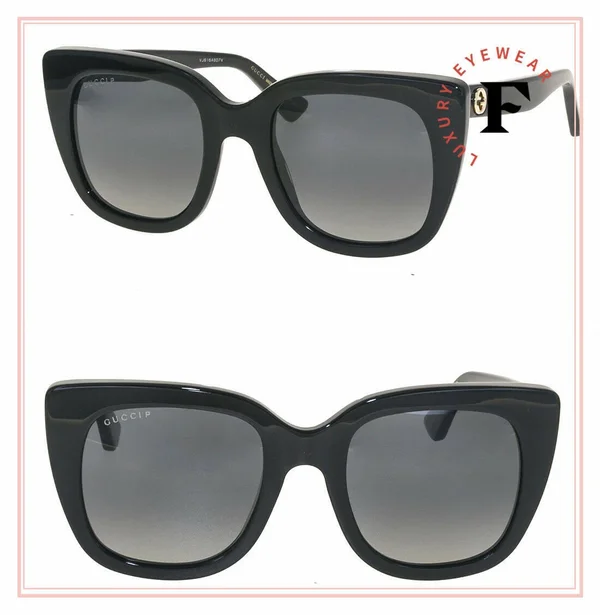 Gucci GG0163S Women Sunglasses - Black Polarized
