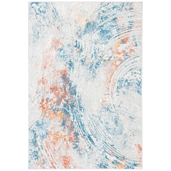 Safavieh Tulum Rug Collection TUL237A - Ivory - Dark Blue - 6' x 9'