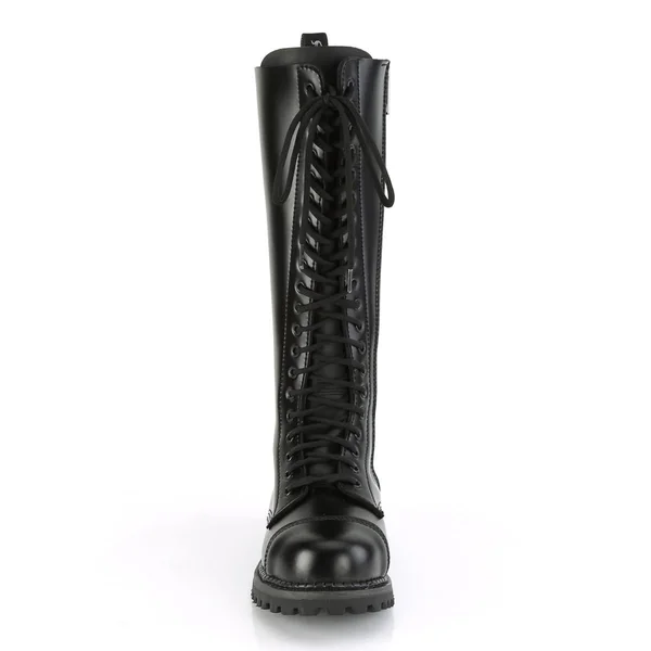 Demonia Riot-20 - Black Leather