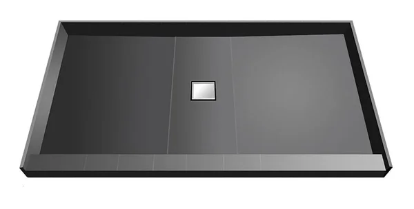 Tile Redi WD3760C-RB37-KIT Base&N Bench 37x22 x 72x22 Single Threshold Shower Base with Bech and Drain Grate