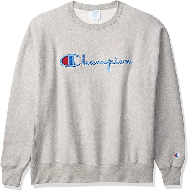 Champion Life Men's Crewneck Sweatshirt Oxford Grey - Large