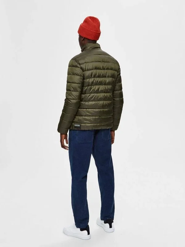 Selected Homme Recycled Polyester Sustainable Puffer Jacket, Green (S)