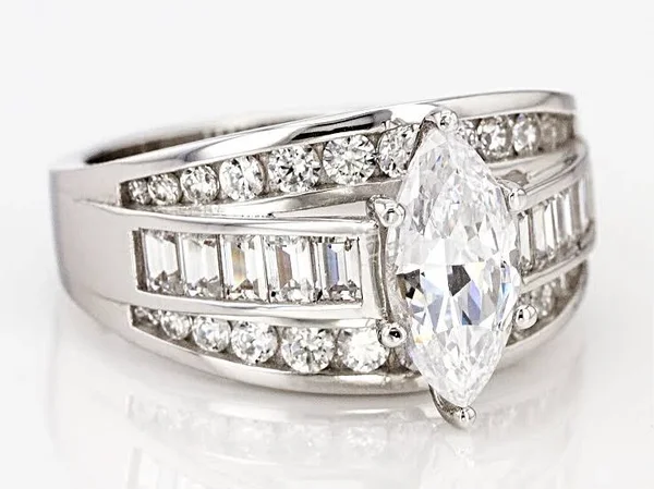 3.46ctw Bella Luce Rhodium Over Sterling Silver Ring - Size 6