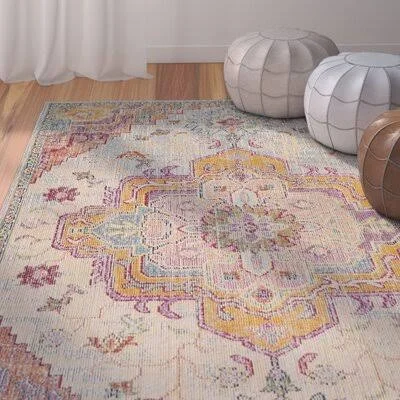 Floressa Light Blue/Fuchsia Area Rug World Menagerie Rug Size: Rectangle 12& x 18&