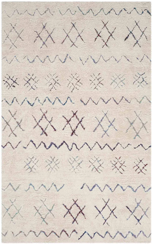 Safavieh Casablanca Shag CSB213A Ivory - Multi 4& x 6& Area Rug
