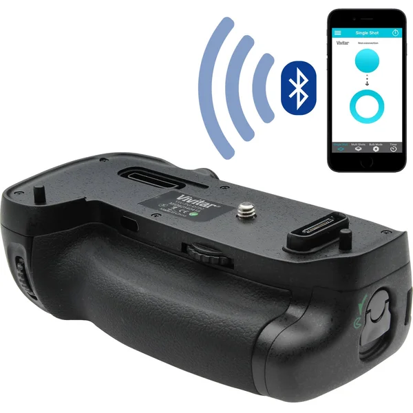 Vivitar MB-D16 Smart Bluetooth Multi-Power Battery Grip for Nikon D750 DSLR Camera Control Your Camera with iPhone or Android Sm