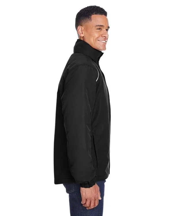 Core 365 88224 Men's Profile Fleece-Lined All-Season Jacket Black-4XL